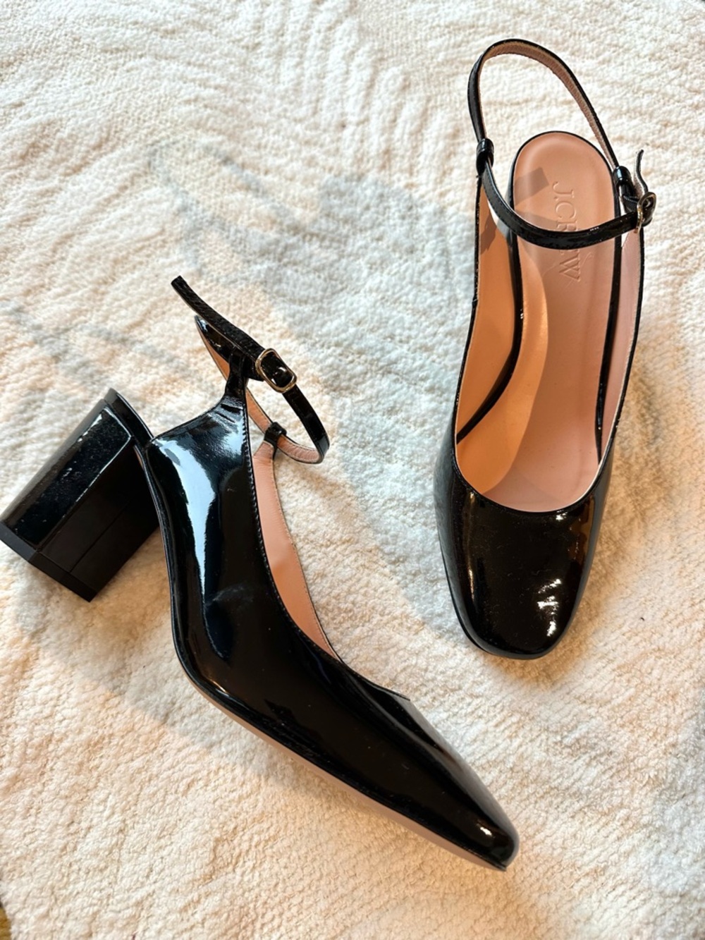 J.Crew Never Worn Black Patent Leather Maisie Heel, size 8 1/2